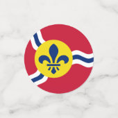 Confetti de table avec le drapeau de Saint-Louis,  (Petit recto)