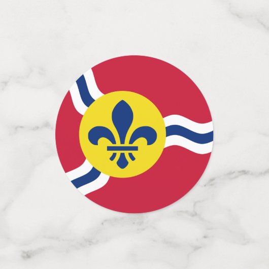 Confetti de table avec le drapeau de Saint-Louis,  (Petit recto)