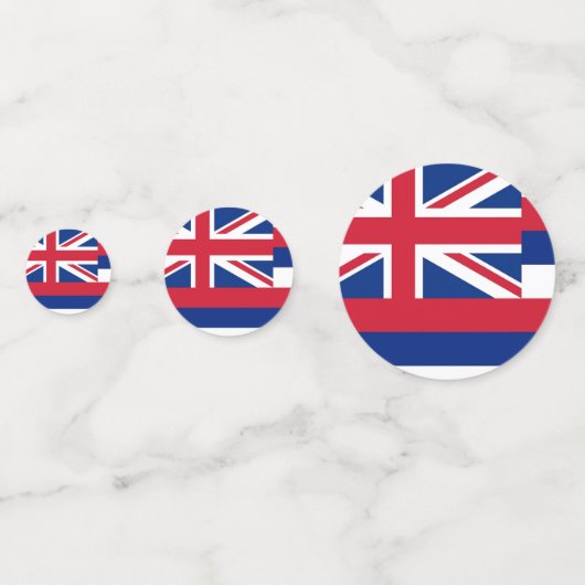 Confetti de table avec le drapeau d'Hawaii, États- (Devant)