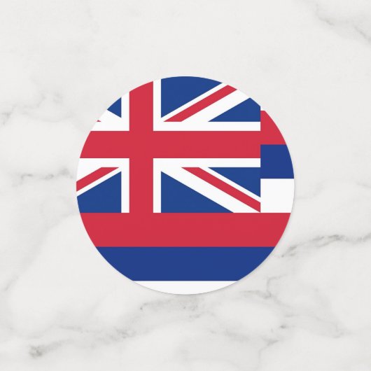 Confetti de table avec le drapeau d'Hawaii, États- (Petit recto)