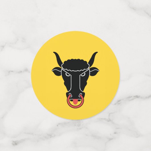 Confetti de table avec le drapeau d'Uri, Suisse (Petit recto)