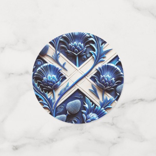 Confetti de table avec Scottish Thistles Design (Petit recto)