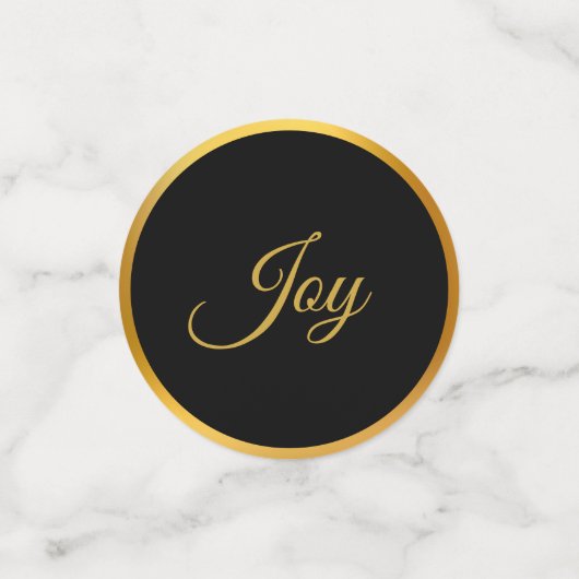 Confetti de table blanche en or noir (Petit recto)