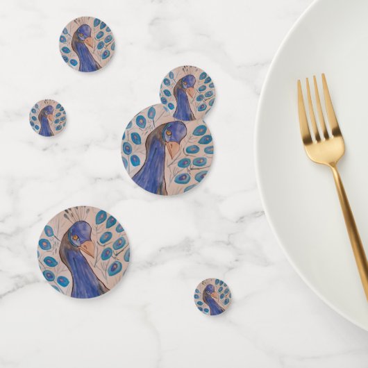 Confetti de table bleue Peacock (Groupe)