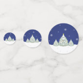 Confetti de table d'arbre de Noël bleu (Devant)