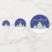 Confetti de table d'arbre de Noël bleu (Derrière)