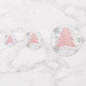 Confetti de table d'arbre de Noël rose (Devant)