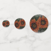 Confetti de table de boules de marguerite orange (Derrière)