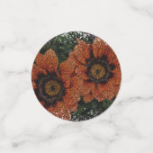 Confetti de table de boules de marguerite orange (Petit recto)