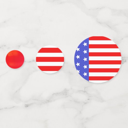 Confetti de table de drapeau rouge blanc bleu amér (Derrière)