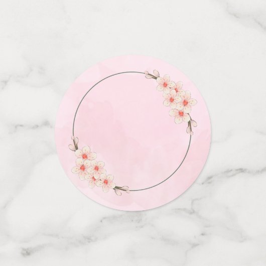 Confetti de table de fleurs roses pour une touche  (Petit recto)