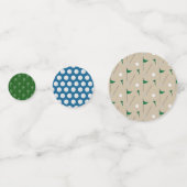 Confetti de table de golf avec balle de golf et te (Derrière)