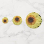 Confetti de table de marguerite jaune (Derrière)