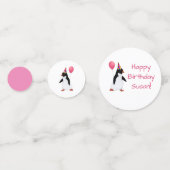 Confetti de table de pingouin de nom personnalisé (Devant)