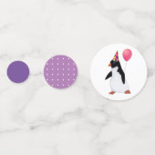 Confetti de table de pingouin de nom personnalisé (Derrière)