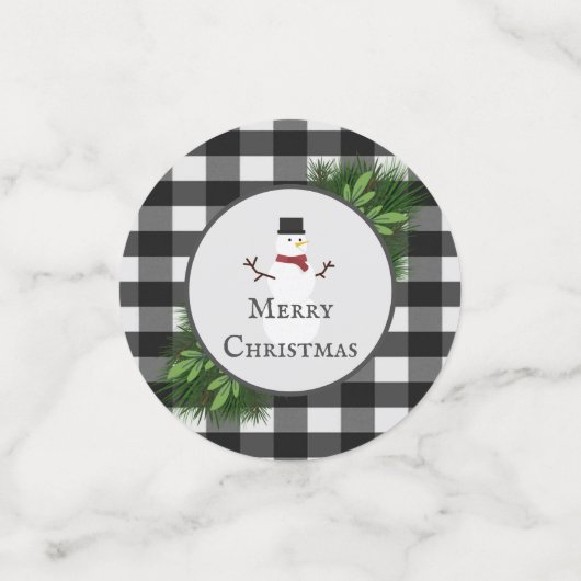 Confetti de table de plongée de Snowman Buffalo (Petit recto)