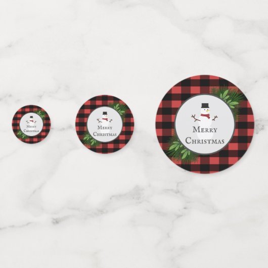 Confetti de table de plongée de Snowman Red Buffal (Devant)