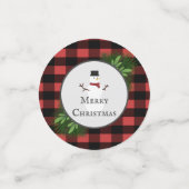 Confetti de table de plongée de Snowman Red Buffal (Petit recto)