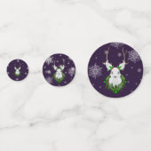 Confetti de table de rennes violets (Derrière)