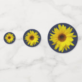 Confetti de table de tournesol jaune (Devant)