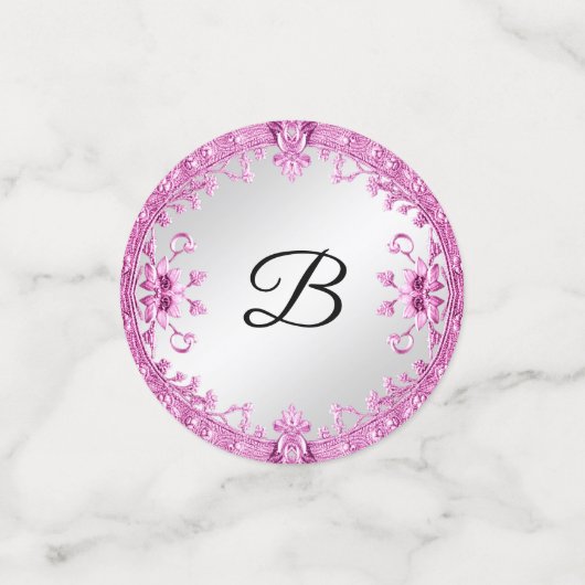 Confetti de table décorative rose (Petit recto)