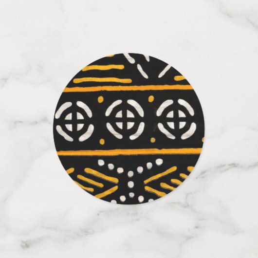 Confetti de table d'impression africaine (Petit recto)