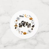 Confetti de table fantôme Éffrayante Halloween (Petit recto)