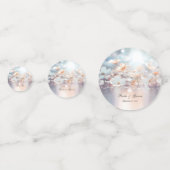 Confetti de table florale de Pêche blanche (Devant)