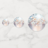 Confetti de table florale de Pêche blanche (Derrière)