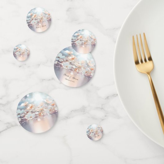 Confetti de table florale de Pêche blanche (Groupe)