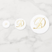Confetti de table monogramme pour diner en Blanc (Devant)