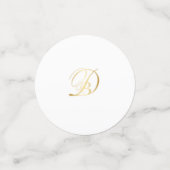 Confetti de table monogramme pour diner en Blanc (Petit recto)