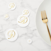 Confetti de table monogramme pour diner en Blanc (Groupe)