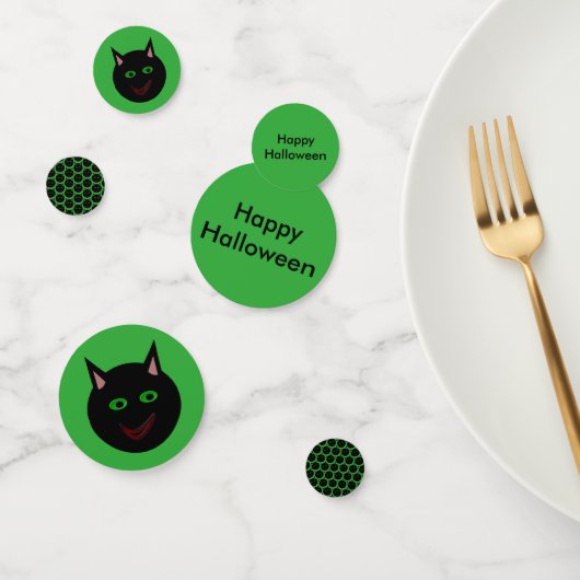 Confetti de table personnalisée Chat noir Hallowee (Groupe)