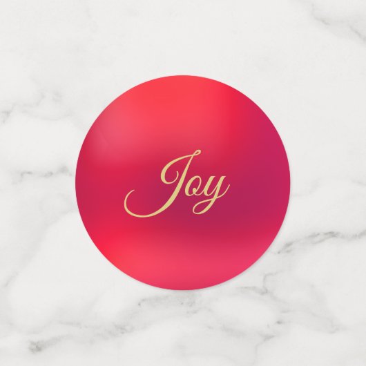 Confetti de table rouge et or (Petit recto)