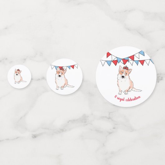 Confetti de table royale de corgi (Devant)