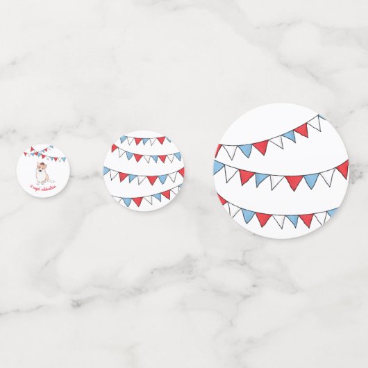 Confetti de table royale de corgi (Derrière)