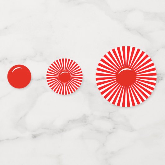 Confetti de table Sun Levante Blanc Rouge (Derrière)