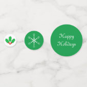 Confetti de table vert et rouge de Noël (Derrière)