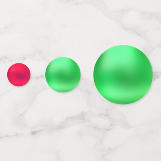 Confetti de table verte et rouge de Noël (Derrière)