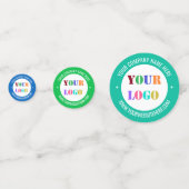 Confetti de texte du logo de l'entreprise personna (Derrière)