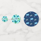 Confetti dessiné à la main unique Océan marin Thèm (Derrière)