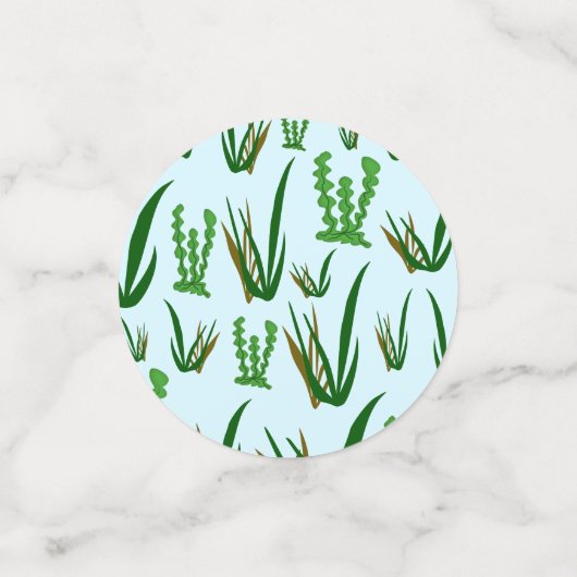 Confetti dessiné à la main unique Océan marin Thèm (Petit recto)