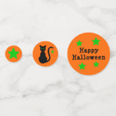 Confetti d'Halloween Chat Noir (Derrière)