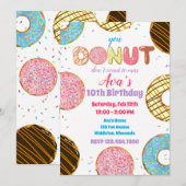 Confetti Donut Sweet Celebrday Birthday Kaart (Voorkant / Achterkant)