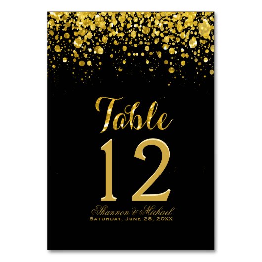 Confetti d'or | Carte de table (Dos)
