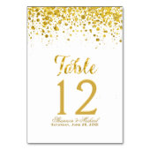 Confetti d'or | Carte de table (Par défaut)