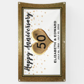 Confetti d'or du 50e anniversaire - Bannière penda (Vertical)