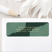 Confetti d'or | Étiquettes de adresse de vacances (En situation)