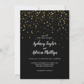 Confetti d'or | Faire-part de mariage Décontracté  (Devant)